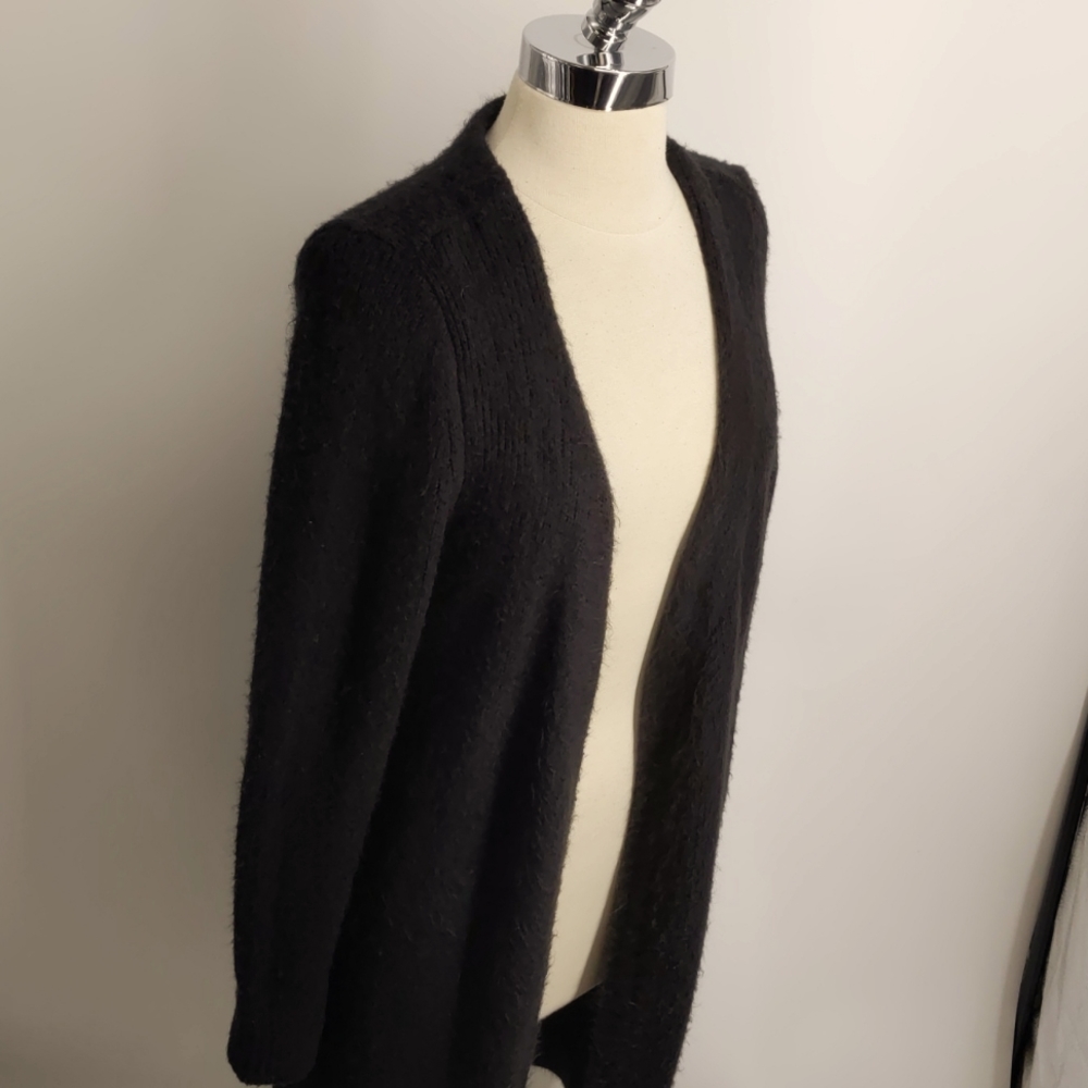 Divaceous black knit open long cardigan-sz S